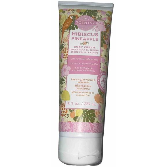 Scentsy Hibiscus Pineapple Body Cream 8 Fl. Oz Now & Zen Hand Cream 2.7 Fl. Oz - Picture 2 of 6